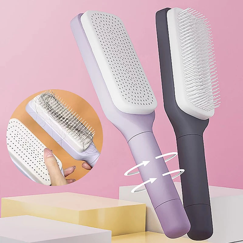 GlamBrush™ Self-Cleaning Hairbrush: Effortless Hair Care