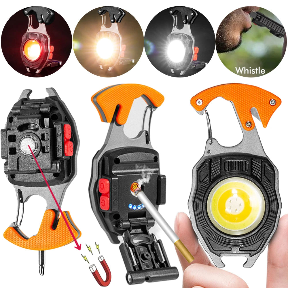 VersaKey™ 7-in-1 Keychain: Light, Lighter, and Multi-Tools