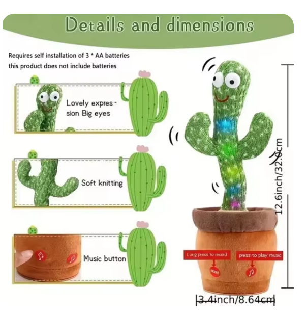 CacGroove™ - Dancing and Talking Cactus Toy