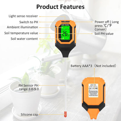 GardenSense™ 4-in-1 Moisture Meter